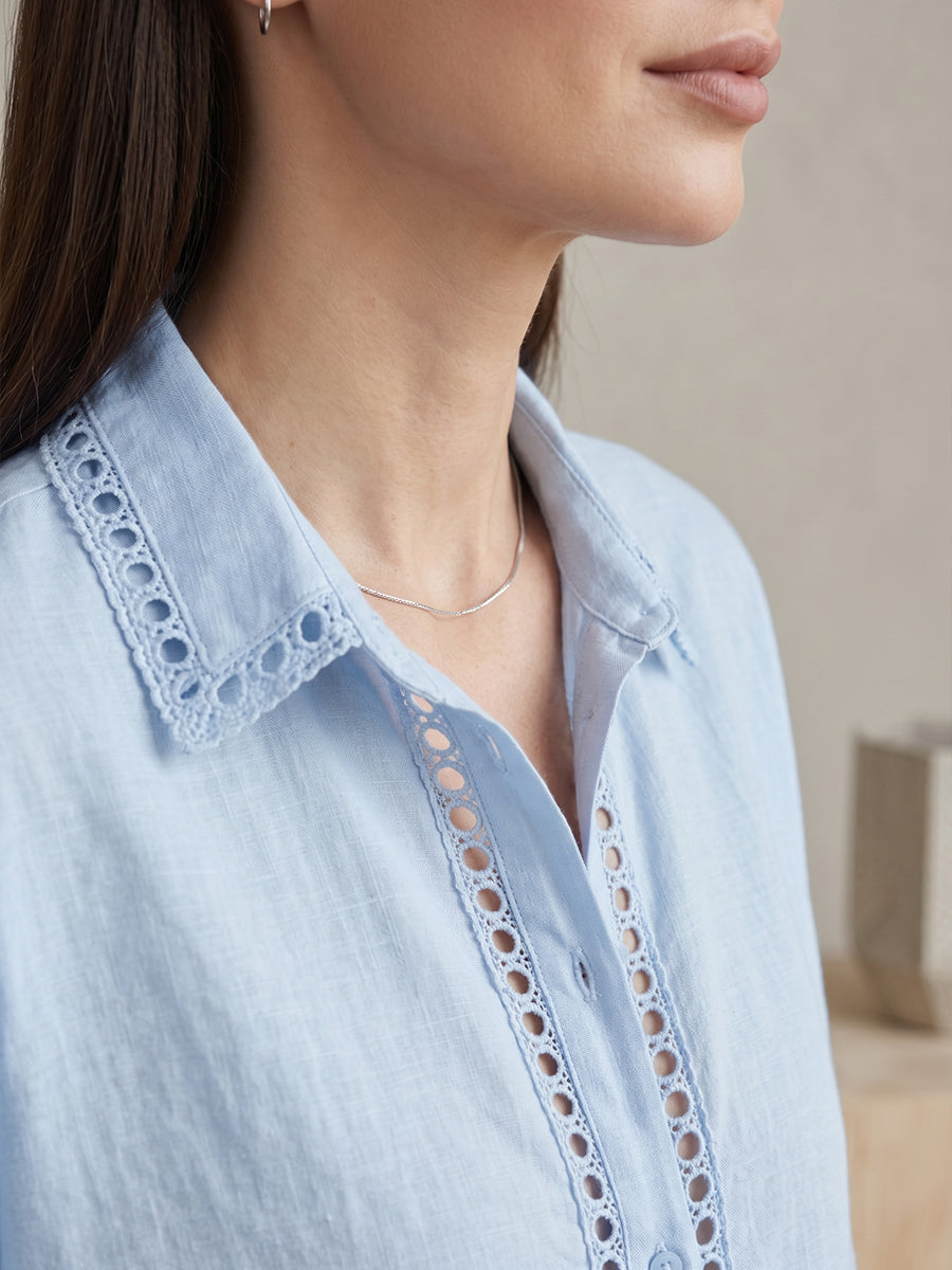Mother’s Day Gift Pick | Soft Linen-Cotton Cutout Shirt – Comfort She’ll Love Every Day