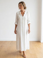 Women's Retro Ruffled Collar Floral A-line Dress