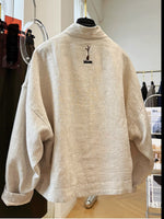 Casual Embroidered Linen And Cotton Cardigan