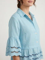 Mother’s Day Gift Pick | Soft Vintage Floral Cutout Shirt – Light, Breathable & Made for Her