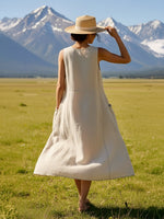 Linen Swing Beach Tank Dress