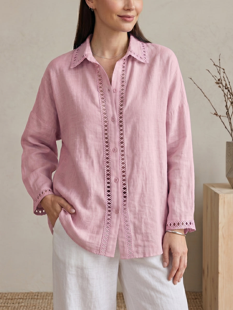 Mother’s Day Gift Pick | Soft Linen-Cotton Cutout Shirt – Comfort She’ll Love Every Day