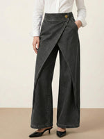 Women's High-waisted Casual Loose-fitting Wide-leg Jeans