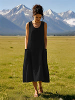 Linen Swing Beach Tank Dress