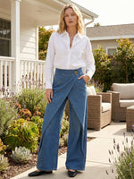 Women's High-waisted Casual Loose-fitting Wide-leg Jeans