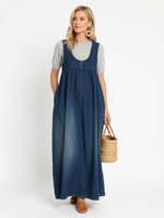 Women's Sleeveless Casual Loose Denim Vest Dress