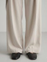 Women's Minimalist High-Waist Asymmetric Flowy Wide-Leg Trousers