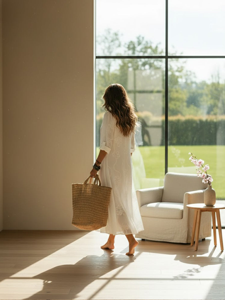 Women's Retro Ruffled Collar Floral A-line Dress