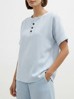 Women's Artistic Cut Striped Cotton-linen Shirt Blouse
