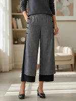 Linen Double Layer Handmade Capri Pants