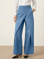 Women's High-waisted Casual Loose-fitting Wide-leg Jeans