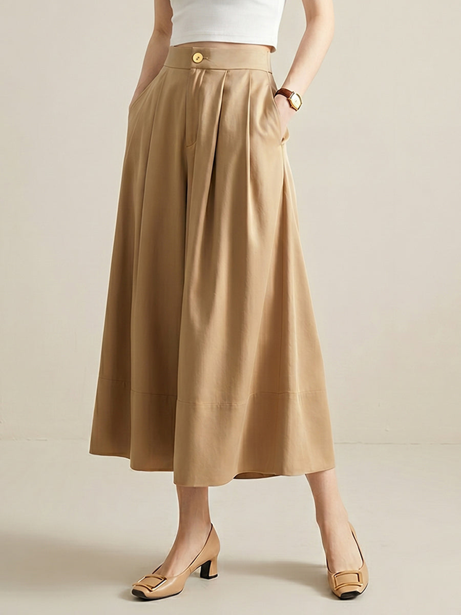 Women’s Casual Tencel Wide Leg Pants – Lightweight Breathable Summer Trousers