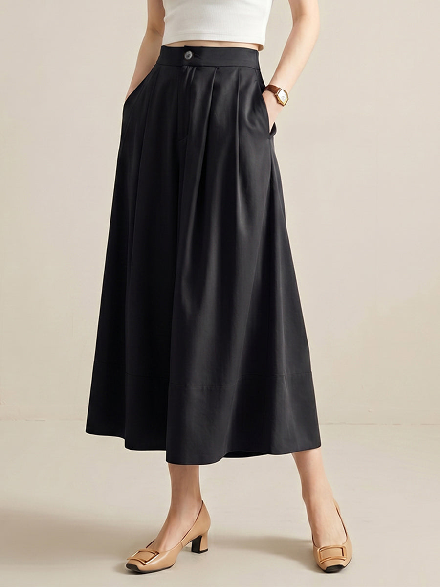 Women’s Casual Tencel Wide Leg Pants – Lightweight Breathable Summer Trousers