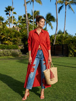 Casual Linen And Cotton Shirt Dress