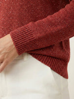 Women's Shiny Henley Neck Solid Color Sweater Top