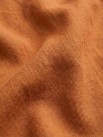 Linen Dropped Collar Long-Sleeve Top