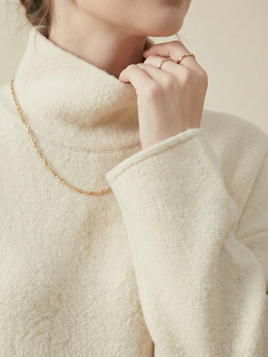 Autumn/Winter Turtleneck Loose Woolen Dress