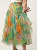 Mother’s Day Watercolor Mesh Maxi Skirt – Soft, Elegant & Timeless