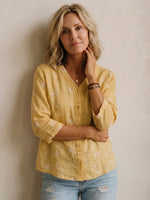 Casual Embroidered Linen And Cotton Shirt