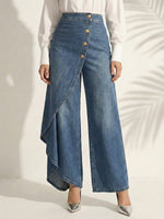 Women’s High-Waisted Wide-Leg Denim Pants