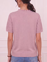 Casual And Cozy Jacquard Knit Pullover With Pearl-embellished Collar