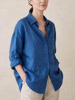 Women’s Minimalist Linen Blouse – Relaxed Fit Breathable Summer Shirt