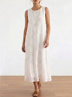Cozy And Stylish Jacquard Sleeveless Dress