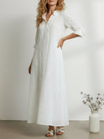 Women's Retro Ruffled Collar Floral A-line Dress