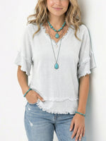 Mother’s Day Vintage Patchwork Cotton Linen Shirt – Soft, Relaxed & Timeless