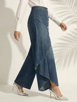 Women’s High-Waisted Wide-Leg Denim Pants