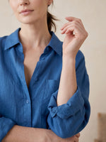 Women’s Minimalist Linen Blouse – Relaxed Fit Breathable Summer Shirt