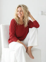 Christmas Round Neck Sparkling Knit Top