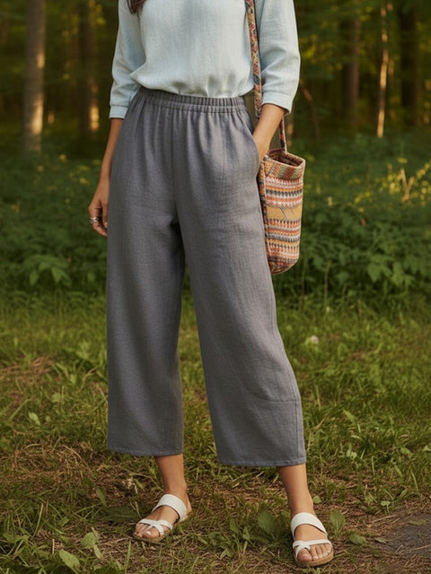 Linen Classic Ankle Pants