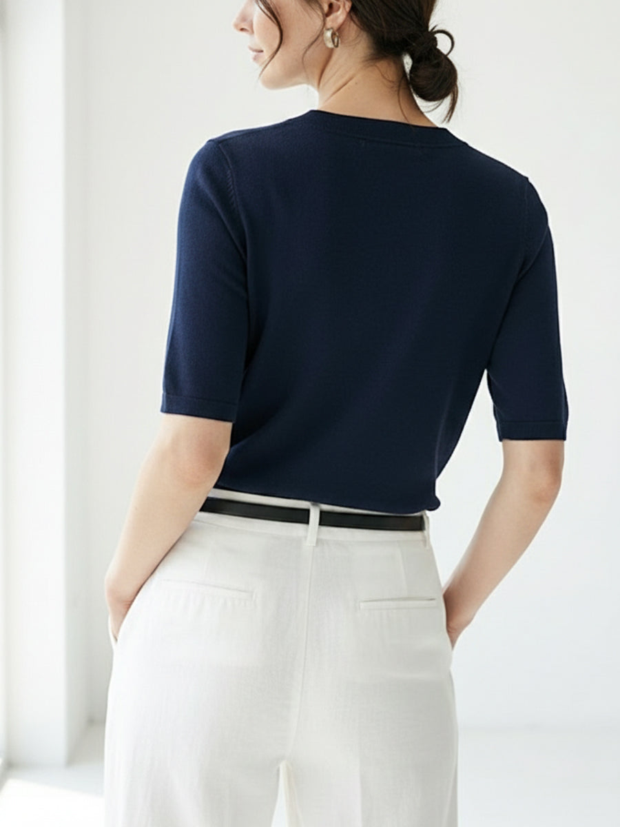 Women’s Cotton T-Shirt Short Sleeve Crew Neck Soft Breathable Casual Summer Top
