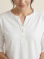 Classic Henley Collar 100% Cotton T-shirt