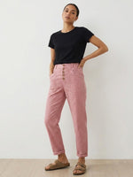 Women's Linen Simple Button Fly Trousers