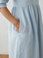Linen A-Line Midi Dress