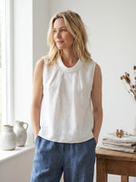 Linen Structured Collar Sleeveless