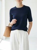 Women’s Cotton T-Shirt Short Sleeve Crew Neck Soft Breathable Casual Summer Top