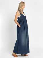 Women's Sleeveless Casual Loose Denim Vest Dress