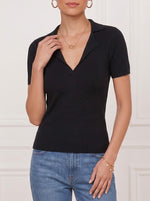 Cozy & Casual Collared Knit Top