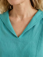 Linen V-Neck Short Sleeve Shirt