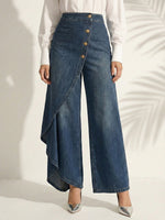 Women’s High-Waisted Wide-Leg Denim Pants