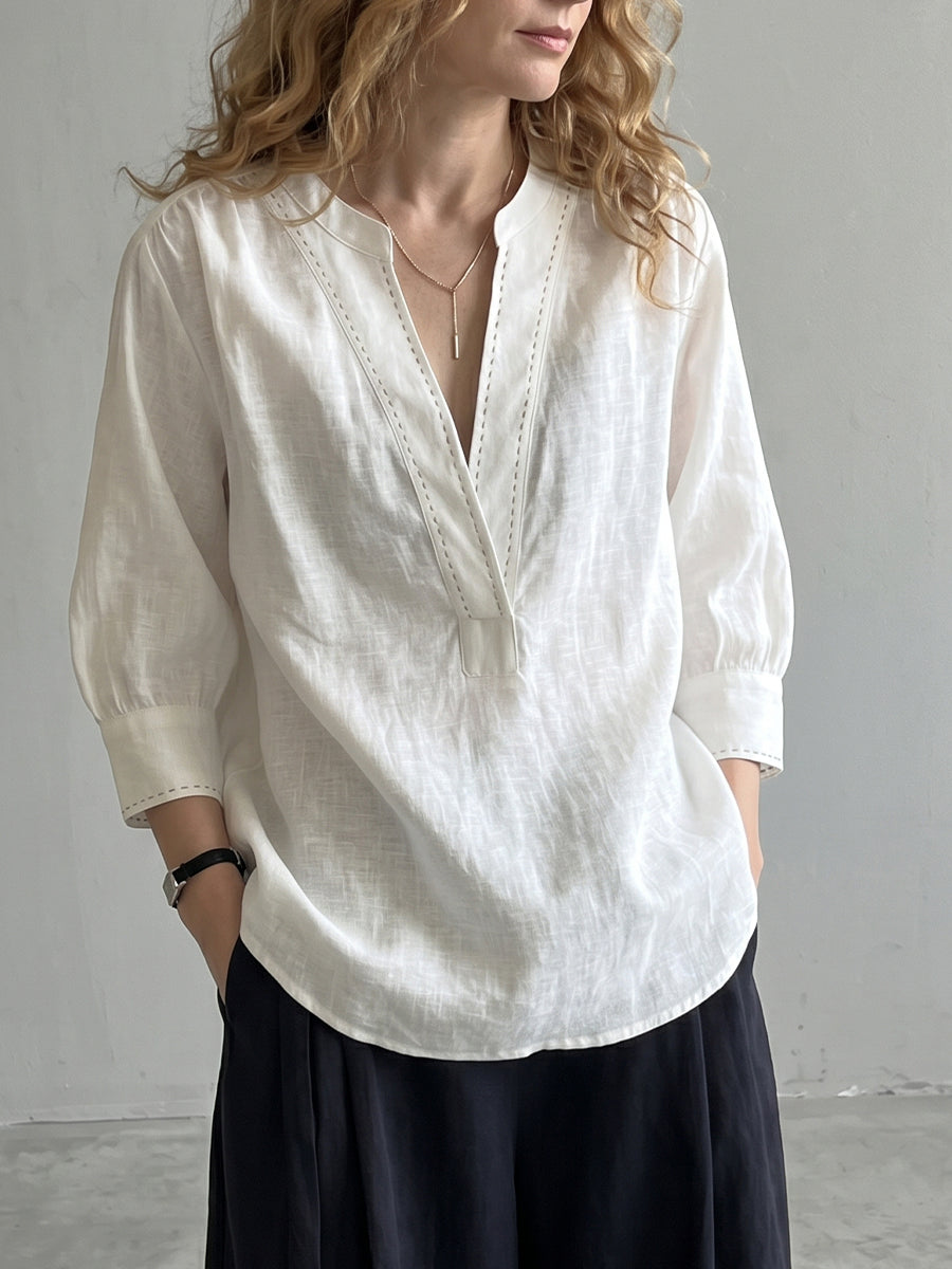 Loose And Cozy 100%linen Shirt