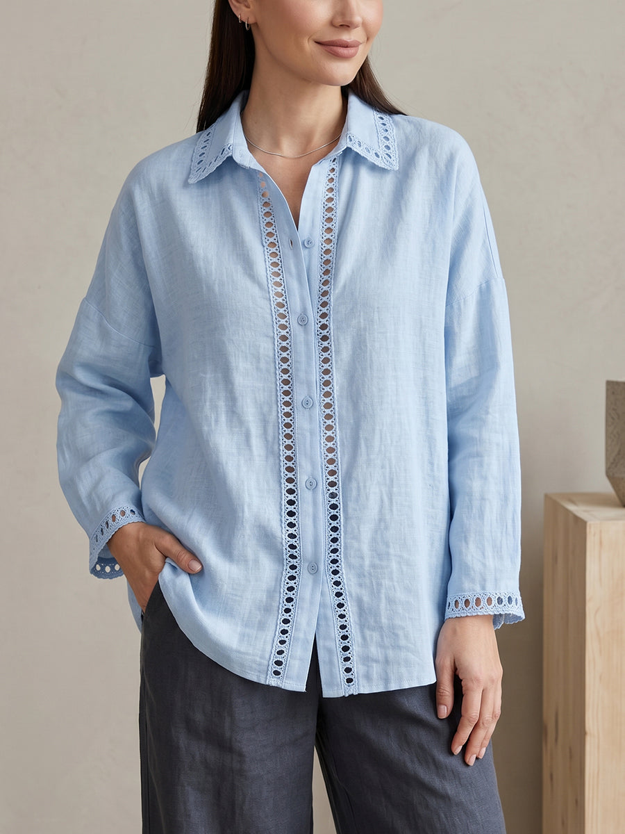 Mother’s Day Gift Pick | Soft Linen-Cotton Cutout Shirt – Comfort She’ll Love Every Day