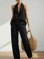 Women's Cozy Minimalist Two-piece Denim Set