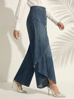 Women’s High-Waisted Wide-Leg Denim Pants
