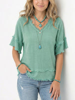 Mother’s Day Vintage Patchwork Cotton Linen Shirt – Soft, Relaxed & Timeless