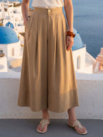 Women’s Casual Tencel Wide Leg Pants – Lightweight Breathable Summer Trousers