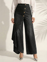 Women’s High-Waisted Wide-Leg Denim Pants